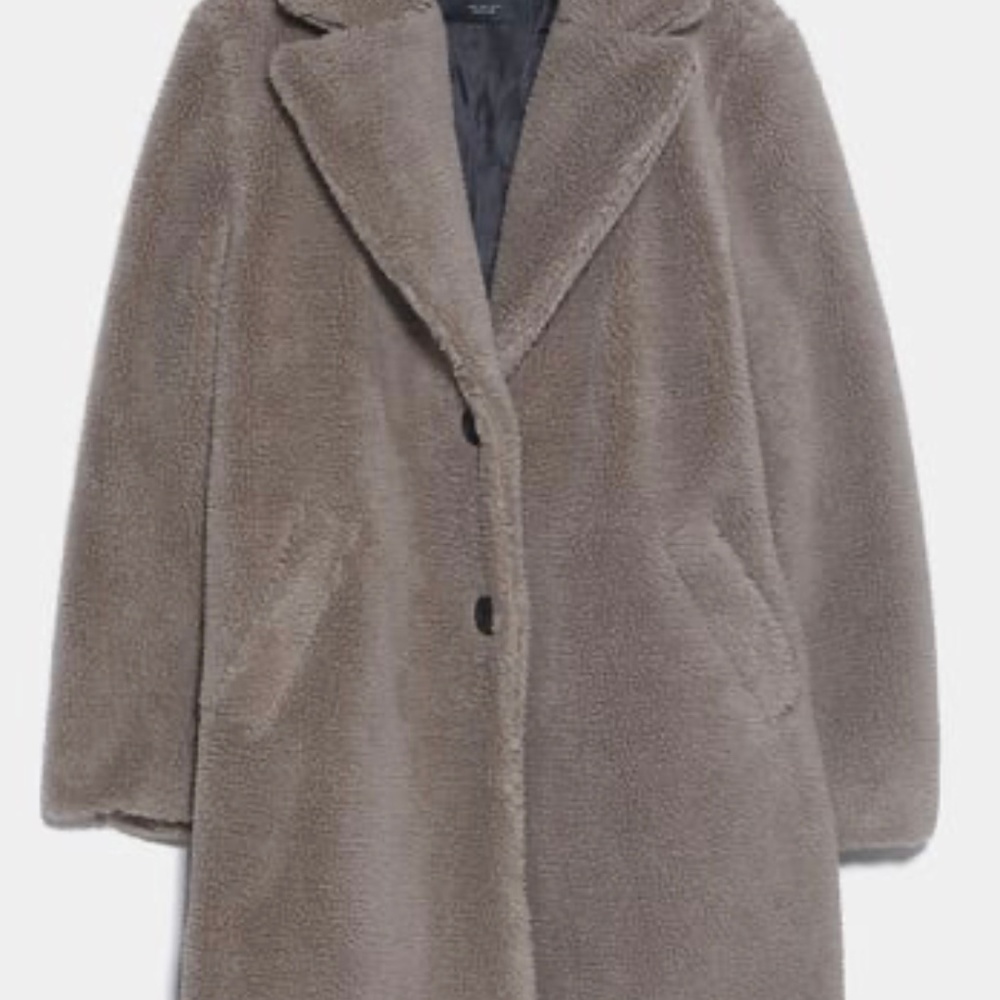 ZARA Fleece Coat:Gray, US M ,L, XL, XXL - Picture 9 of 10